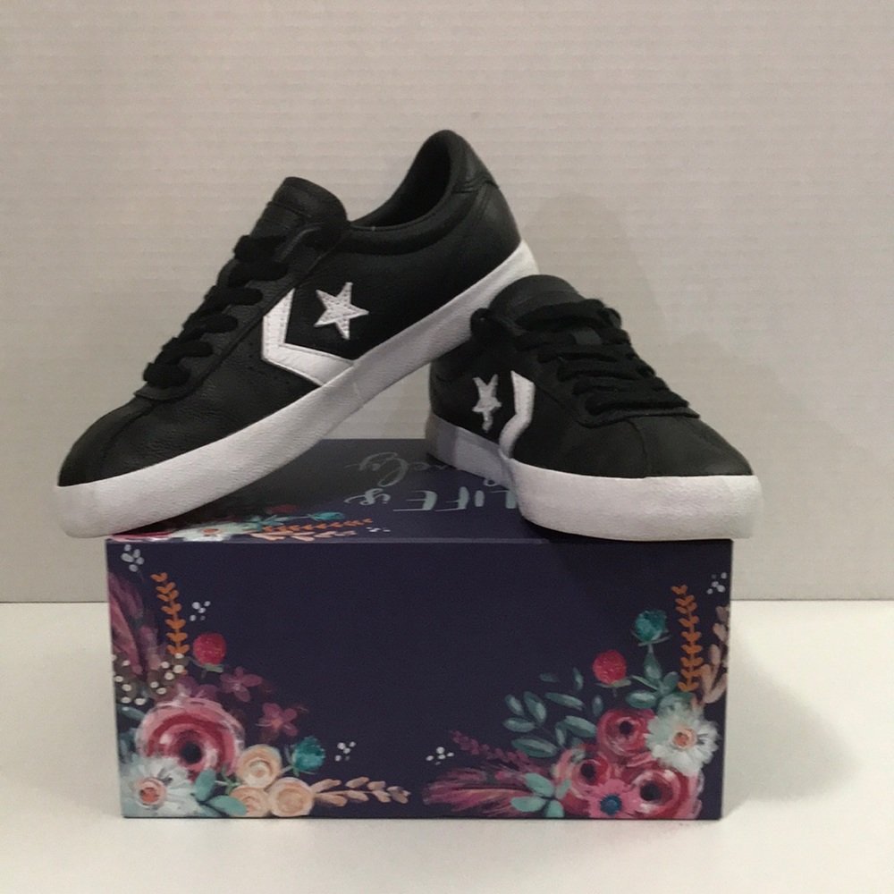 🌟Converse black Pro Leather womens 7.5 men’s 6